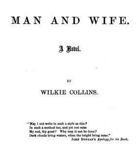 title page of Man and Wife by Wilkie Collins